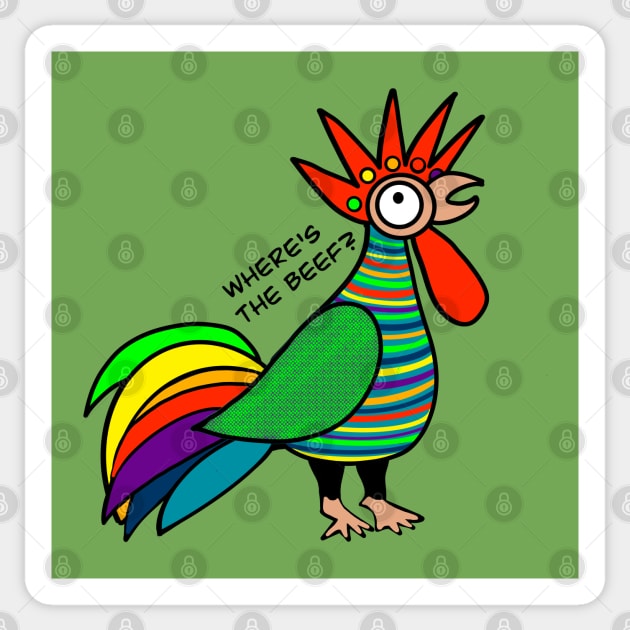 Colorful Rooster Sticker by FlippinTurtles